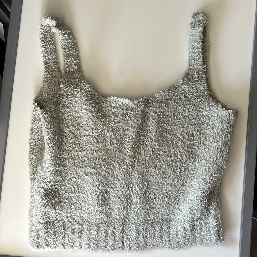SKIMS cozy collection crop top